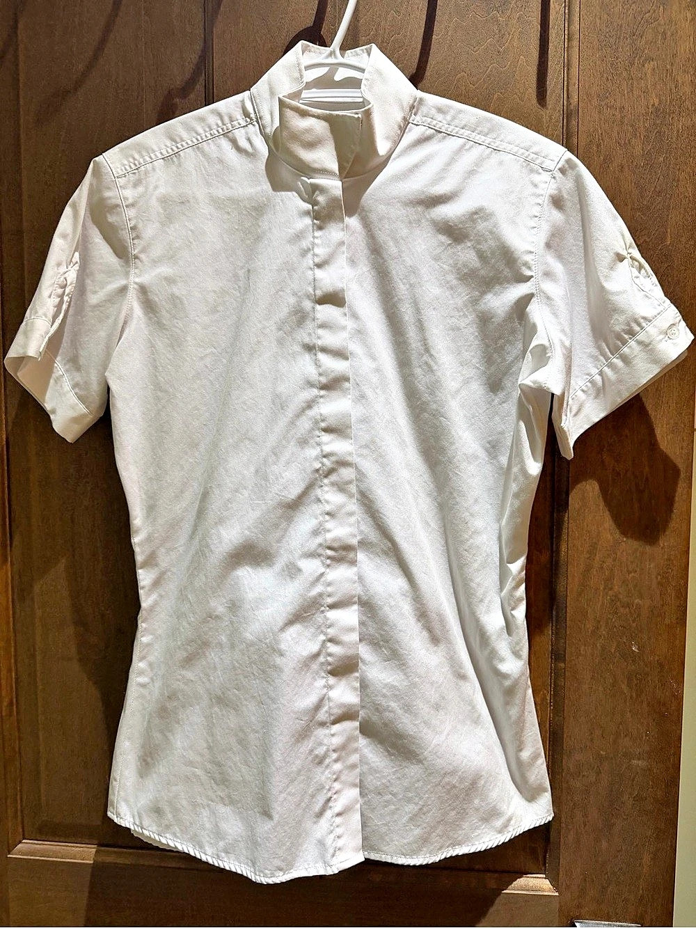R.J. Classics Luxury Cotton Blend Short Sleeve Shirt in White Size 32 Like New
